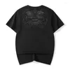 Men's T Shirts Lion Embroidery Y2K T-Shirt Tops Cotton Stitch Oversized Shirt Oversize Male Mens Clothes 2023 Summer Streetwear