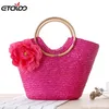 Evening Bag Summer Handbag Makes up Hand Woven Bag Flower Carry Straw Beach Handbags Crossbody Mobile Phone 230729