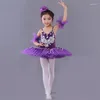 Sahne Giyim Kısa Performans Beyaz Sling Tutu Swan Lake Ballet Kostümü