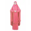 Vêtements ethniques 2 pièces à capuche Khimar jupe femmes musulmanes Abaya Hijab Robe islamique prière vêtement couverture complète caftan Ramadan Eid Burqa Robe