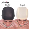Perukkåpor Nunify 6st Mesh Net Glueless Hair Net Wig Liner Wig Caps för att göra peruker spandex net elastisk kupol peruk cap 230729