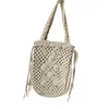 Kvällspåsar BXX Fashion Hand Sticking Cotton Hink Shape Single Shoulder Bag Leisure Beige Portable Trendy White Handväskor 2023 8CY364 230729