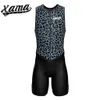 Ensembles de maillots de cyclisme XAMA combinaison de cyclisme sans manches triathlon vélo trisuit été maillots de bain hommes course vélo ropa ciclismo course route ensembles 230728