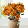 Fleurs décoratives DENISFEN automne décoration jaune tournesol séché Bouquet vraie fleur pour la maison bureau fête jardin décor