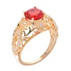 Bagues en grappe Bague en Zircon plaqué or classique pour femmes Bijoux faits à la main de haute qualité Cadeaux de fête d'anniversaire à des amis