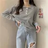 Women's Sweaters Woman Pullover Gray Autumn And Winter Leisure Sweater 2023 Loose Long Sleeve Cardigan
