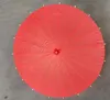 60 cm fast färgdanspapper paraply målning kinesisk papper parasol bröllop fest dekoration gynnar klassiska paraplyer sn835