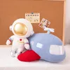 Plush Pillows Cushions ZU Space Theme Party Home Decor Cute Astronauts UFO Rocket and Plane Plush Toys Boys Tent Room Throw Pillows 230729