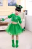 Costume de Performance de petite grenouille pour enfants, vêtements d'animaux verts à manches longues, jupe Tutu à paillettes pour garçons et filles