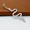 Navel Bell Button Rings Cubic zirconia snake belly button ring navel piercing jewelry 925 sterling silver women sexy stuff body fashion 230729