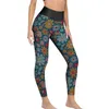 Aktive Hose Hippie Leggings Retro 70er Jahre Tie Dye Workout Yoga Push Up elastische Sportstrumpfhose Damen Vintage Leggins