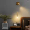 Wandlampen Nordic Rotierendes Licht Doppel Schwarz Gold Nachttisch Designer Spot Schlafzimmer Arbeitszimmer Wohnzimmer LED Leselampe