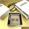 Stud Fashion Letters Earrings For Women Simple Earring Luxury Designer Jewelry Gold Aretes Men Earings With Box Designers Accessorie Dhpu2