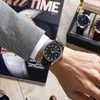 Armbanduhren UTHAI H133 Herrenmode Quarzuhren mit eingelegtem glänzendem Strasskalender Wasserdichte Luxus-Lederarmband-Studentenuhr