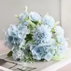 Decorative Flowers Simulation Roses Artificial Peony Silk Bouquet For Wedding Decoration Small Fake Rose Home Decor DIY Faux