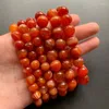 Strand 8MM pierre cornaline naturelle lignes rouges perles Bracelet hommes femmes filles 1pc livraison directe