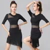 Stage Wear Woman Fringe Latin Dance Dress Elegant Ballroom Competition Dresses Women Skirts For Samba Tango Chacha243U