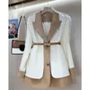 Women's Jackets Large Size 2023 Spring Fashion Niche Unique Chic Agereducing French Highend Fake Twopiece Suit Jacket 230728