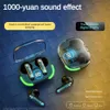 LY80 Digital Display Bluetooth hörlurar Trådlös beröring av öronsnäckor Andning Ljusteknik Ring hörlursreducering Headset för iPhone 13 14 15 Pro