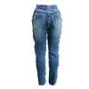 Pantaloni da donna Pantaloni a vita alta autunnali di alta qualità all'ingrosso per jeans skinny da donna con design abrasivo