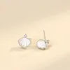 Earring S925 Sterling Silver Shiny Crystal Stud Earrings Earring Women Designer Square CZ Clustered Anti Oxidised Earrings