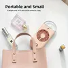 1pc Esterno Ricaricabile Palmare Portatile Tasca Acqua Nebulizzazione Ventilatore Mini Air Cooler Mist Fan Umidificatore Luci Respiranti Colorate Carino Roba Estetica