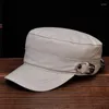 Ball Caps HL108 Men's Genuine Leather Men Baseball Cap Hat Solid Adjustable Hats With 5 Colors