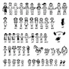 Stick Figure My Family Pet Dog Cat Sticker per paraurti finestrino auto Decalcomania in vinile Adesivo per uso domestico car styling232F