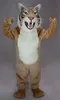 Halloween High quality TAN WILDCAT Mascot Costume Cartoon Fancy Dress fast shipping Adult Size