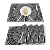 Chemin de Table 4/6 pièces ensemble tapis Mandala Datura bohême éléphant imprimé serviette cuisine accessoires maison fête napperons décoratifs
