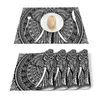 Caminho de mesa 4/6 pçs conjunto de tapetes mandala datura bohemia elefante impresso guardanapo acessórios de cozinha festa em casa jogos americanos decorativos