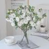 Decorative Flowers 5 Forks 20 Heads Large Artificial Silk Rose For Christmas Wreaths Home Windowsill Bonsai Wedding Arch Decor Accessories