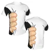 Men's T Shirts Squeeze Funny O Neck Polyester TShirt Classic Thin Shirt Men Clothes Fashion