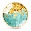 Wall Clocks Nordic Clock Art Creative Gold Modern Vintage Home Decor Kitchen Fashion Small Fresh Light Luxury 50W36