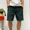 Pantaloncini da uomo in velluto a coste a cinque punte per uomo High Street Vintage Ruffian Pantaloni sportivi da uomo Casual Gamba larga