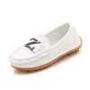 Flat shoes Baby Boys Leather Shoes Children Loafers Slipon Soft Leather Kids Flats Fashion Letter Design Candy For Toddlers Big Boys 230728