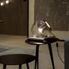 Lampade da tavolo Sfera di vetro trasparente Nordic Postmodern Living Room Studio Apparecchi di illuminazione Luci decorative in argento elettrolitico
