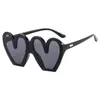 Lunettes de soleil coeur drôle extérieur mode européenne et américaine Vintage plage lunettes de soleil Uv400