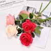 Decorative Flowers Single Rose Artificial Flower Home Wedding Decoration Props Fake Bouquet Factory Wholesale