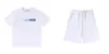 ロンドントラップスターTシャツチェストホワイトブルーカラータオルメンズシャツとショートパンツ高品質のカジュアルストリートシャツブリティッシュファッションブランドスーツ00