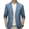 Men's Suits Chic Men Business Jacket Soft Coat 3/4 Sleeves Plus Size Daily Wear