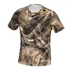 Camisetas masculinas Caça Camuflagem Poliéster Camisa estampada em 3D Esportes ao ar livre Roupas de secagem rápida Casual Camisetas soltas Camisetas de rua