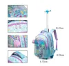 Backpacks 18 Inch School Wheeled Backpack for Boys Girls Travel Rolling Backpack 18 inch School Trolley Bag Set Lunch Bag and Pencil Case 230729
