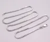 Kedjor Real 18K White Gold Necklace Women's Female Hollow Box Chain 1,8mm Bredd 43cm/16.5 tum Stamp AU750