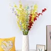 Kwiaty dekoracyjne 1 pakiet (5 głów) plastikowe wazony orchidei motyli do wystroju domu