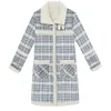 Giacche da donna Cappotto di lana di lana di agnello invernale Spessore Plus Velluto Cotone caldo Cappotto lungo da donna a griglia Parker Cappotto trapuntato Trench coat 230729