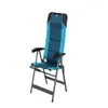 Chaise de camping 5 positions avec table d'appoint, bleue et noire, adulte