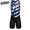 Ensembles de maillots de cyclisme XAMA combinaison de cyclisme sans manches triathlon vélo trisuit été maillots de bain hommes course vélo ropa ciclismo course route ensembles 230728