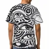 T-shirts pour hommes Manual Eye Art Polyester 3D Print Pattern Shirt Sports de plein air Vêtements à séchage rapide T-shirts de rue en vrac