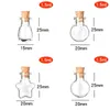 Storage Bottles 10 Units DIY Wishing Bottle Mini Glass Jar Transparent Corked Pendant